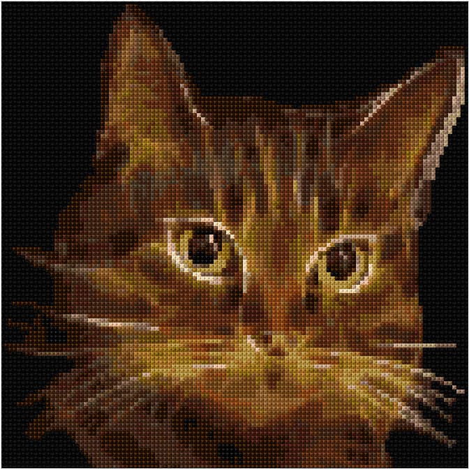 Cat free cross-stitch pattern