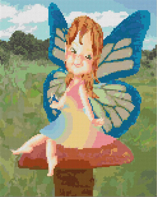 Fairy of the Forest free cross-stitch pattern