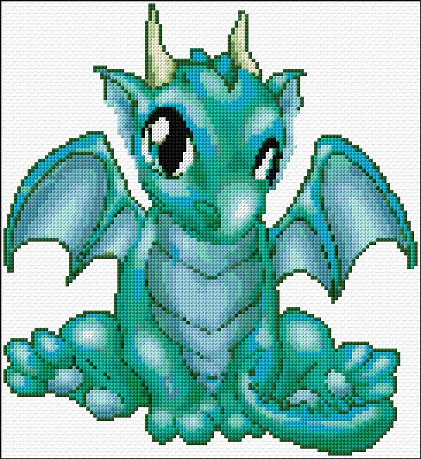 Dragon free cross-stitch pattern