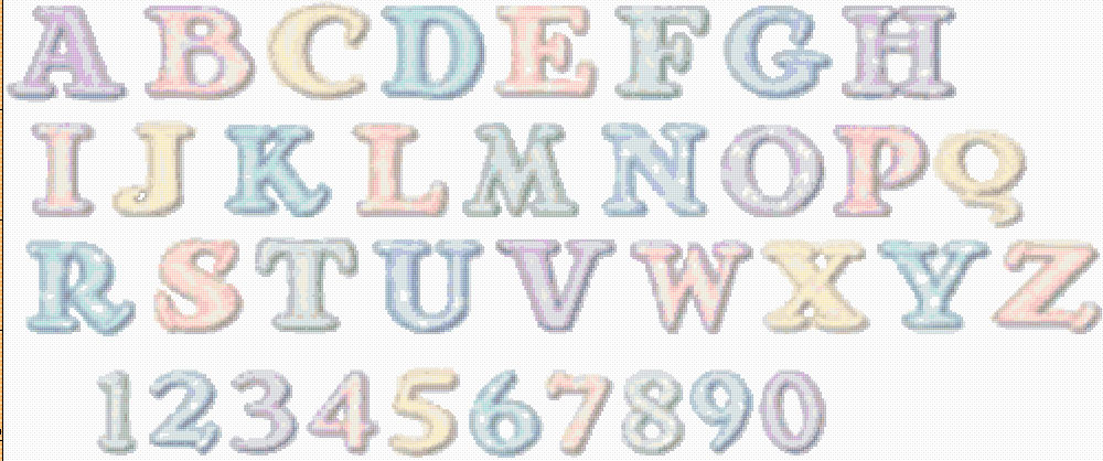 Pastel Alphabet