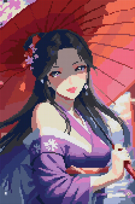 Girl free cross-stitch pattern