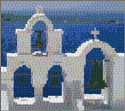 Patmos ( Greece free cross-stitch pattern