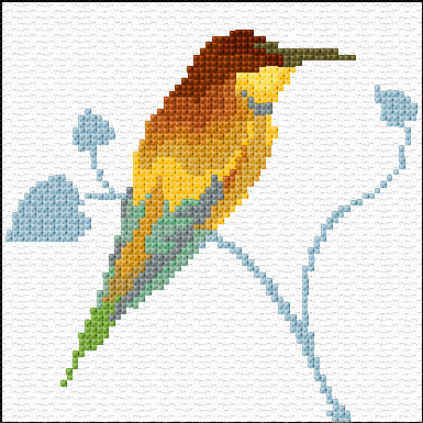 A Bird free cross-stitch pattern