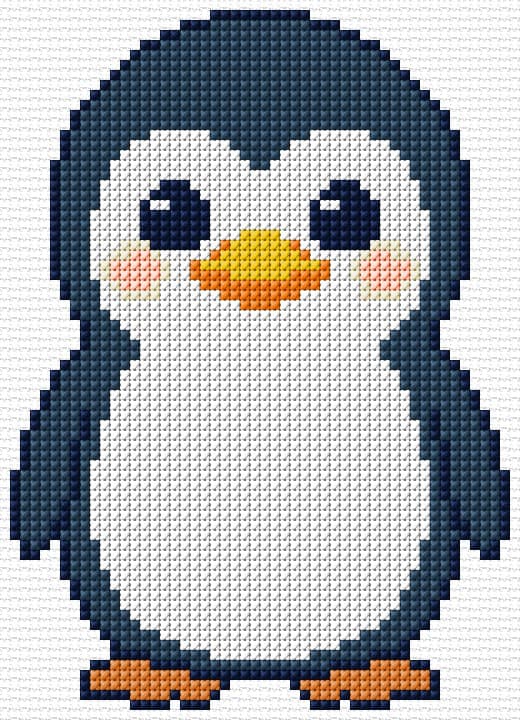 Pinguin free cross-stitch pattern