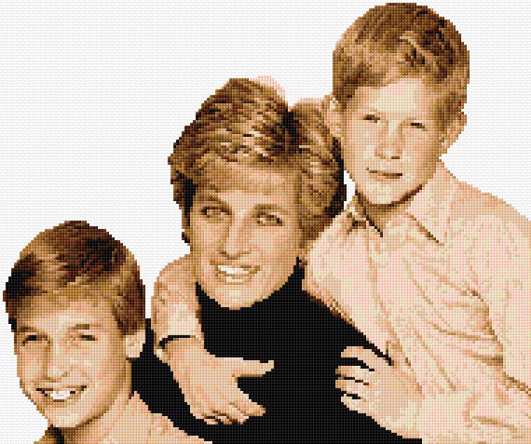 Diana, William and Harry