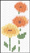 Flowers free cross-stitch pattern
