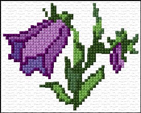 Bellflower free cross-stitch pattern