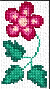 Flower free cross-stitch pattern