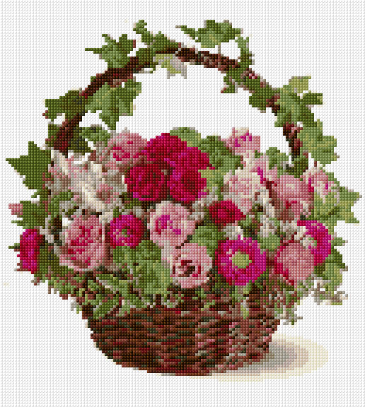 Basket with Flowers