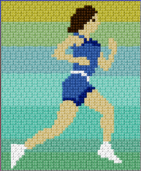 Girl Running Track