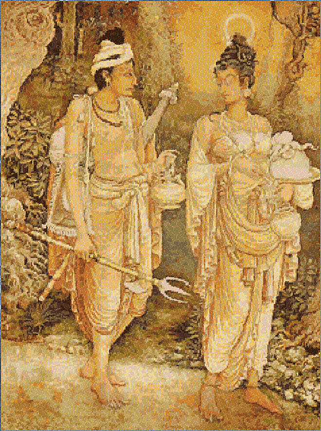 Princess Hemamala and Prince Dantha