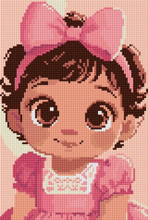 Baby Gril free cross-stitch pattern