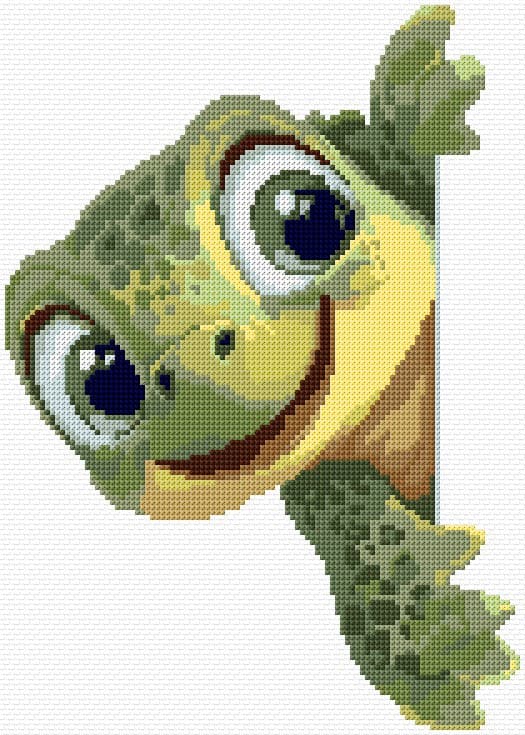 Turtle free cross-stitch pattern