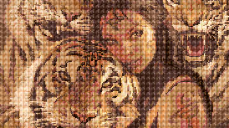Girl and Tigers